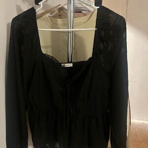 Black Lace Blouse